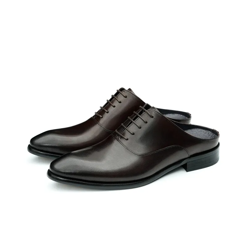 ASTON M.JAZZ Dress Shoes Men Low Top Black/Coffee-10