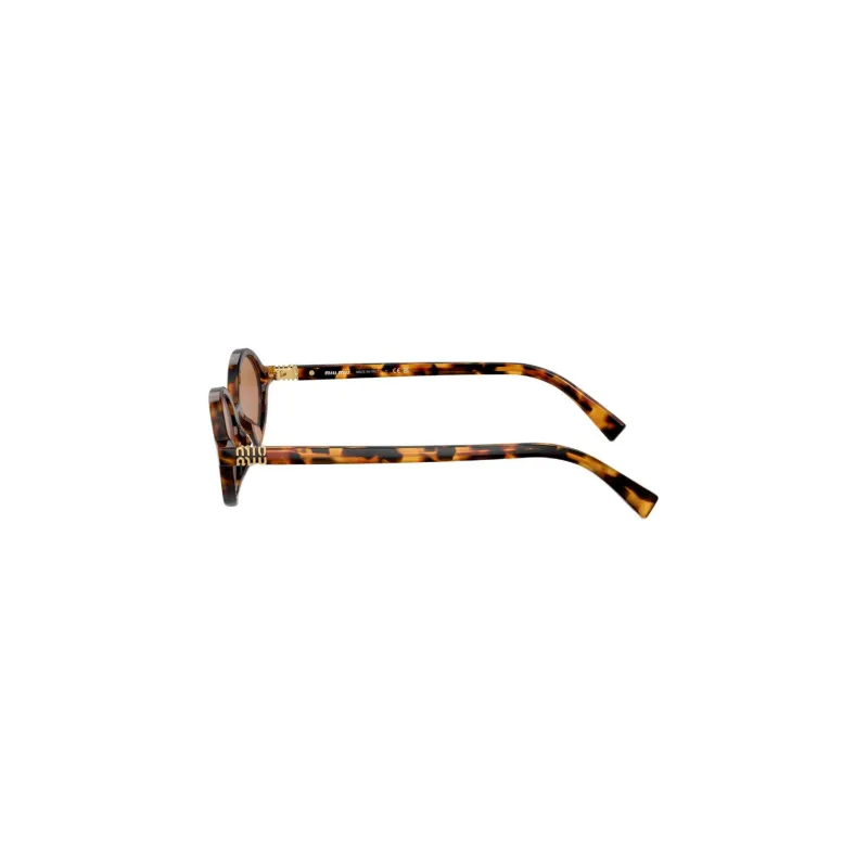 MIU MIU Tortoiseshell effect Oval frame Sunglasses-2
