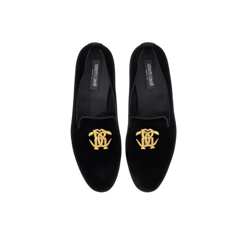 Roberto Cavalli Loafers Men's Black Gold-4