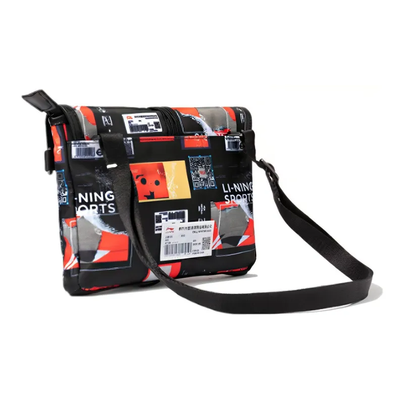 LiNing Polyester Shoulder Bag Crossbody Bag Unisex Black-2