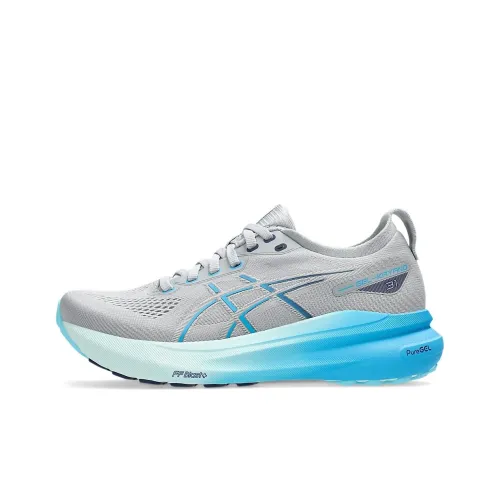 Asics Gel-Kayano 31 Cushioned Wear-Resistant Breathable Low-Top Casual Running Shoes Women's Gray Blue