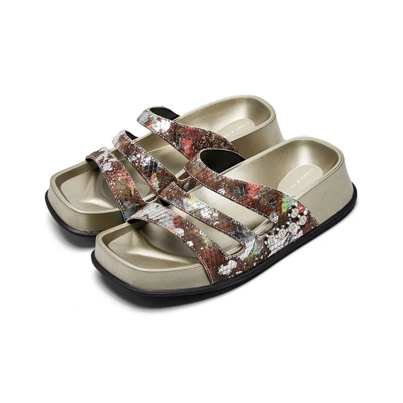 CHERYKALLY Plastic Sole Abrasion-Resistant Quick Dry Slide Slippers Women's-6