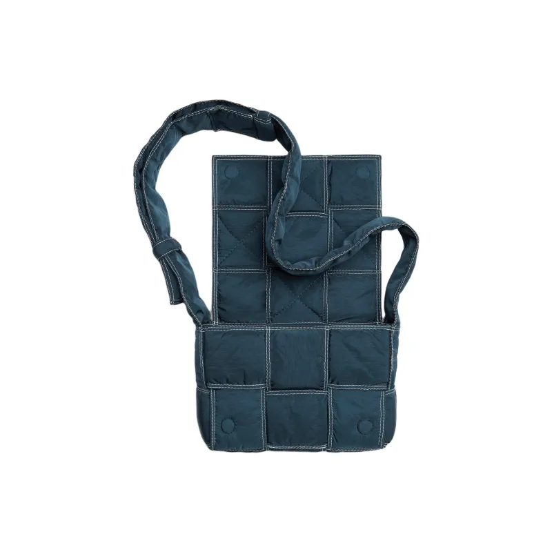 Bottega Veneta CASSETTE Intreccio Nylon And Polyamide Shoulder Bag Crossbody Bag Small Size Men's Deep White & White-3