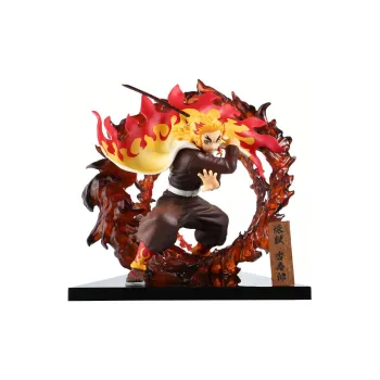 BANDAI Kyojuro Rengoku BNTSH BN Figure Demon Slayer  Kimetsu No Yaiba Wielding The Blade At Daybreak 17cm Scale Figures