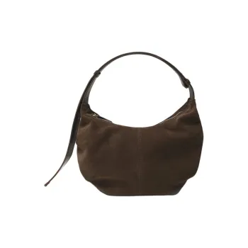 NOTHING WRITTEN Suede Handbag Shoulder Bag Women's Caramel