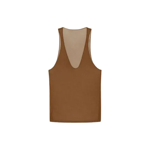 SAINT LAURENT Tank Tops Men Brown