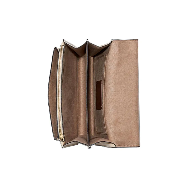 COACH X Jean Michel Basquiat Collaboration Klare Leather Trunk Bag, Crossbody Bag, Shoulder Bag Trumpets Women's Khaki-5