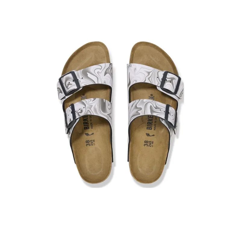 Birkenstock Arizona EVA Slip-Resistant Slide Slippers Women's Gray White Regular-3