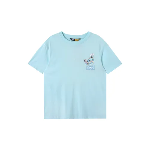 Tonlion Mickey Series T-Shirts Women's Powder Blue