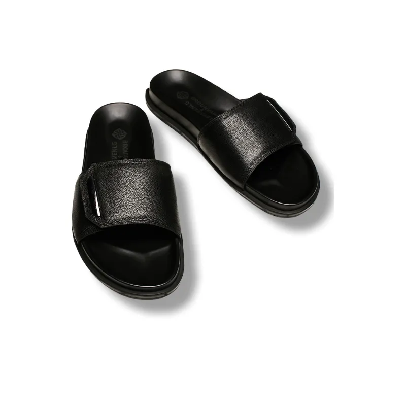 Brounvanm Slide Slippers Men Khaki/Black-7