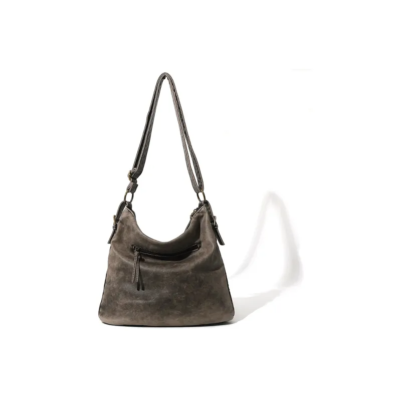 MASTER CANVAS Leather Shoulder Bag Crossbody Bag Unisex Coffee-2