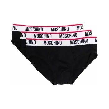 MOSCHINO Logo waistband Three pack Briefs