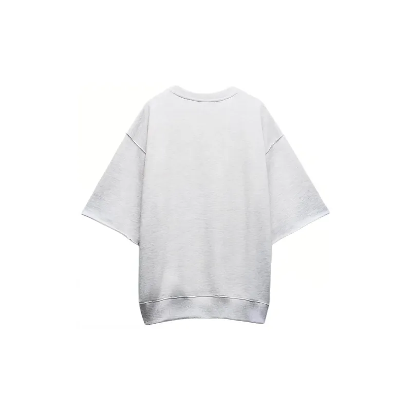 ZARA Sweatshirt Women's Zebra Print Gray-1
