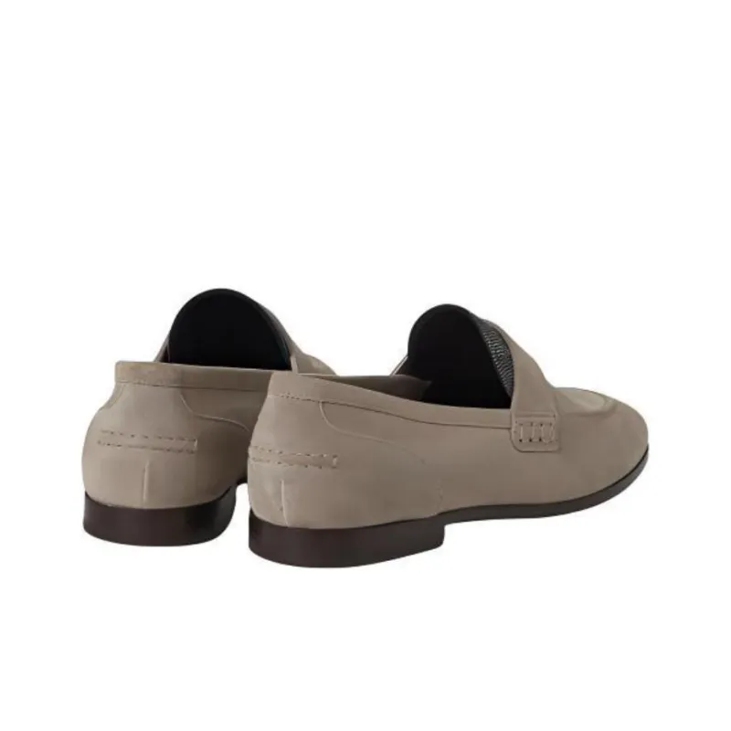 Brunello Cucinelli Embellished Suede Loafers Women's-3