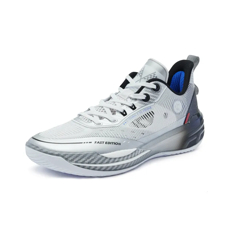 QIAODAN FE2.0 Devil Commander Low Top Q KUNGFU TURBO Basketball Shoes Men's Gray Silver-2