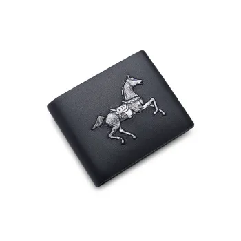 GUSKI Genuine Card Wallet Thin Wallet Regular Men's Black