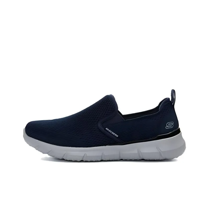 Skechers Del Retto Cushioning, Abrasion Resistant, Breathable, Lightweight Low Top Casual Shoes Men's Light Black-0