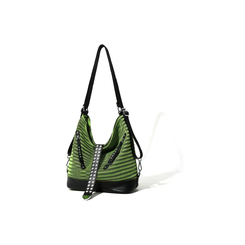 MASTER CANVAS Fabric Shoulder Bag Women's Green-3