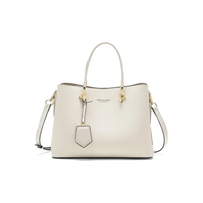 HARSON Cow Leather With Synthetic Leather Handbag, Shoulder Bag, Crossbody Bag Regular Women's White-1
