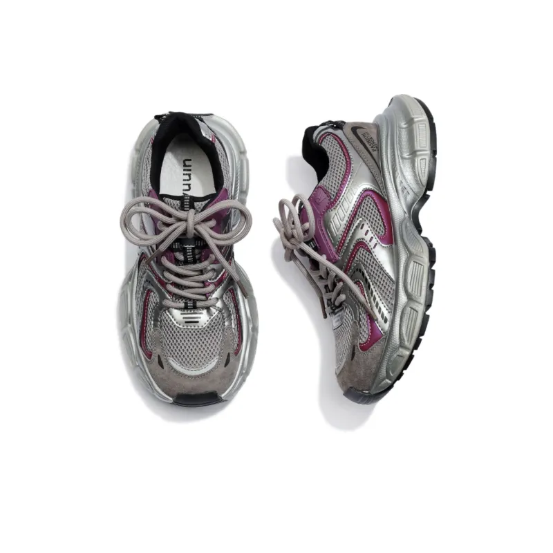Uinnate Breathable Low-Top Chunky Sneakers Women's Purple-2