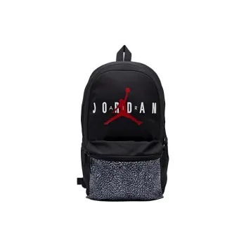 Jordan Polyester Backpack Regular Unisex Black Electronic Print