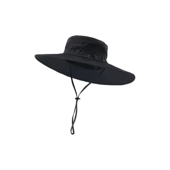 SuperFire Polyester Bucket Hats Unisex Black