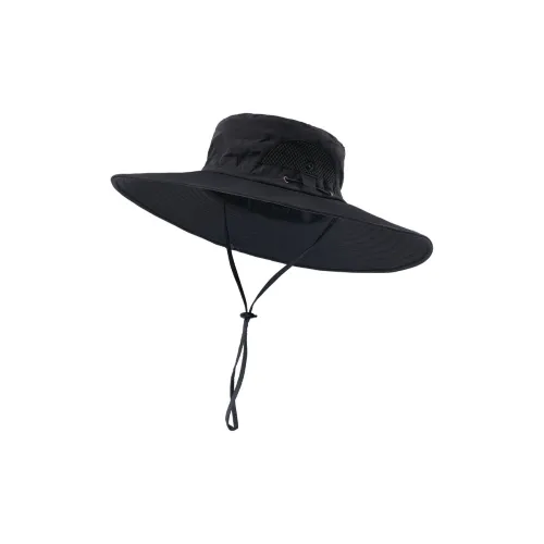 SuperFire Polyester Bucket Hats Unisex Black