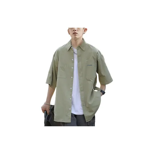 Tonlion Shirts Men Light Green