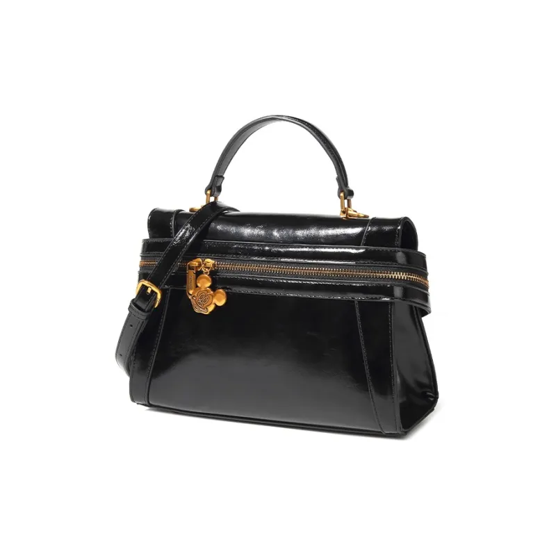 Disney PU Shoulder Bag Crossbody Bag Women's Mickey Black/Gold-1