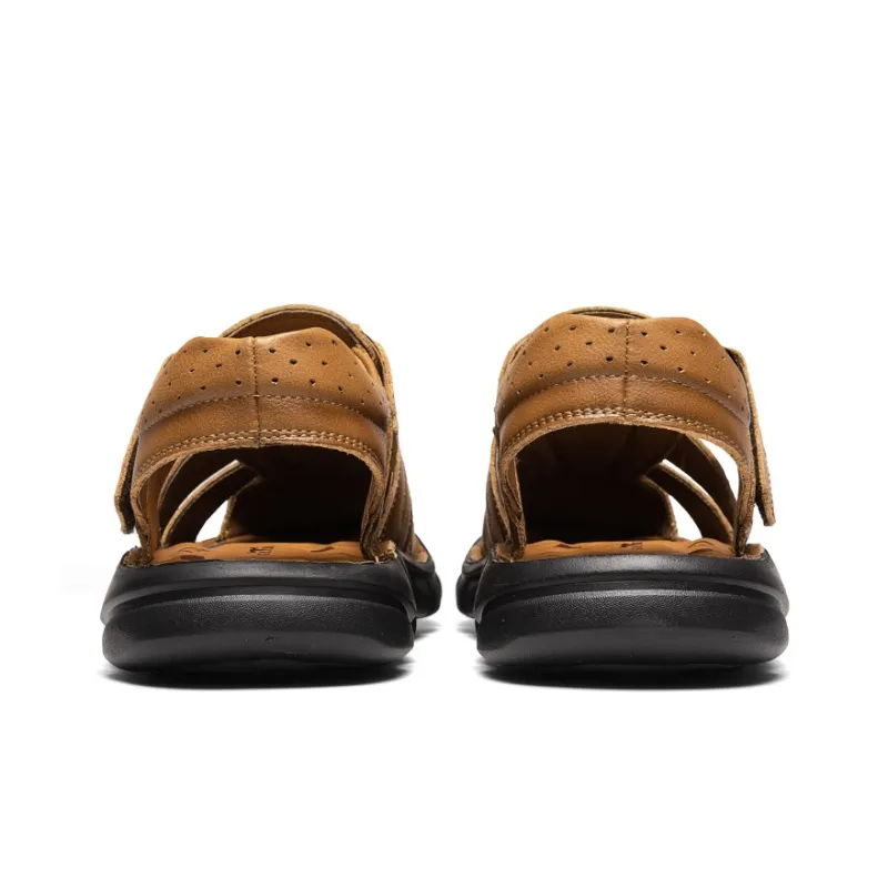 G.N.SHIJIA Beach Sandals Men Black/Light Brown-12
