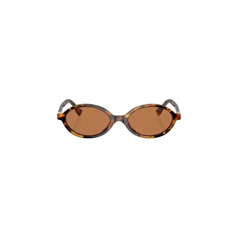 MIU MIU Tortoiseshell effect Oval frame Sunglasses-1