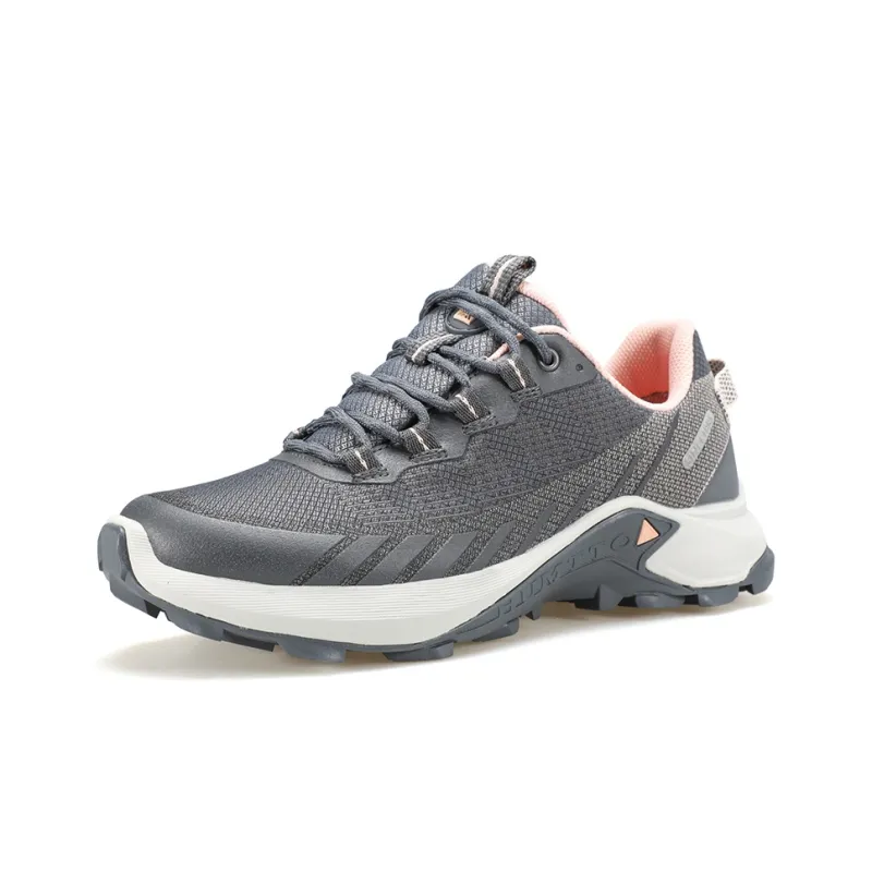 HUMTTO Slip Resistant Breathable Lightweight Low Top Trekking Shoes Women's Gray Smoke Pink-1