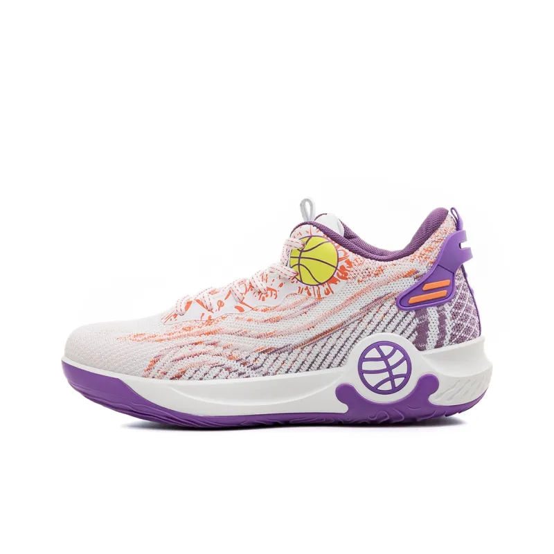 RENBEN Cushioned Wear Resistant Breathable Lightweight Low Top Basketball Shoes Men's Purple-0