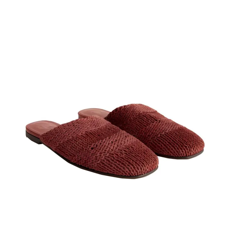 12 STOREEZ Woven Leather Mules Women's-3