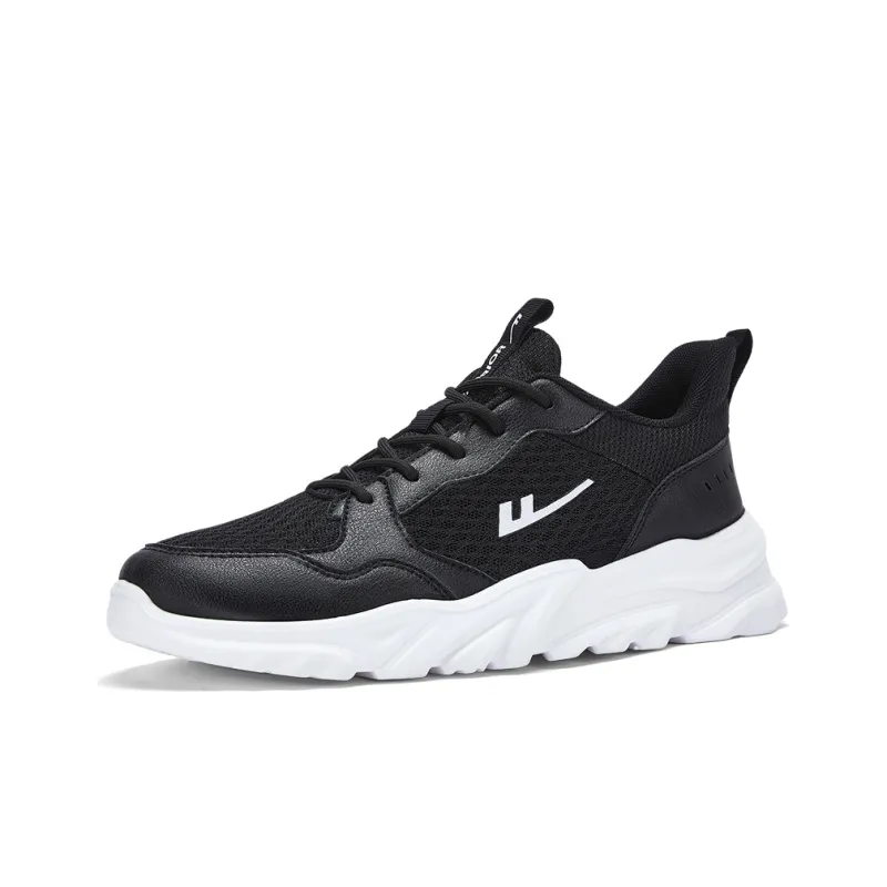 WARRIOR Running Shoes Men Low Top White Gray/Black White/Pure Black-4