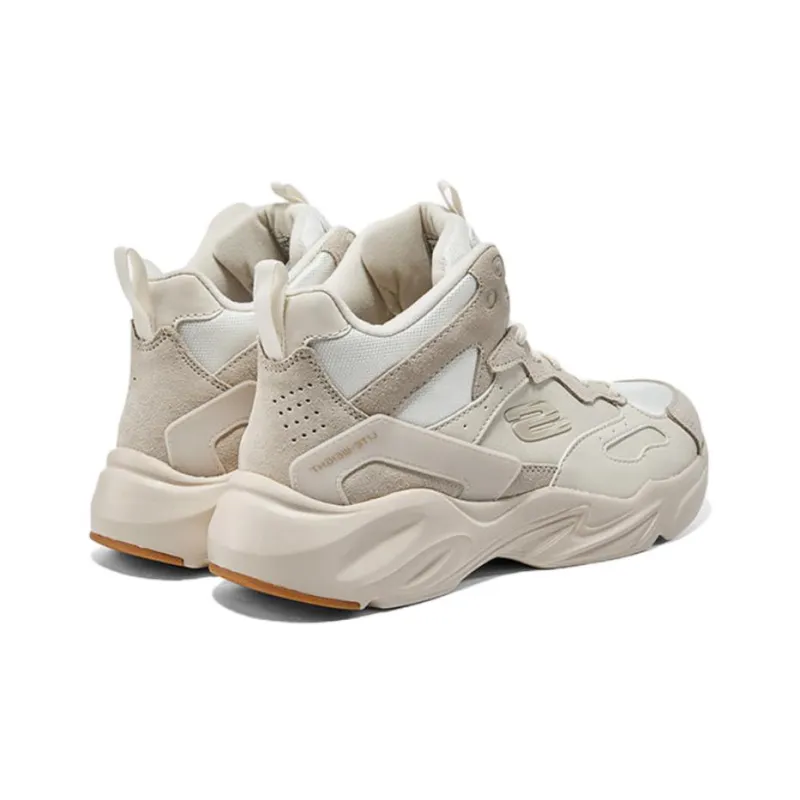 Skechers Stamina Airy Anti Slip Wear Resistant High Top Casual Shoes Women's Khaki White-5