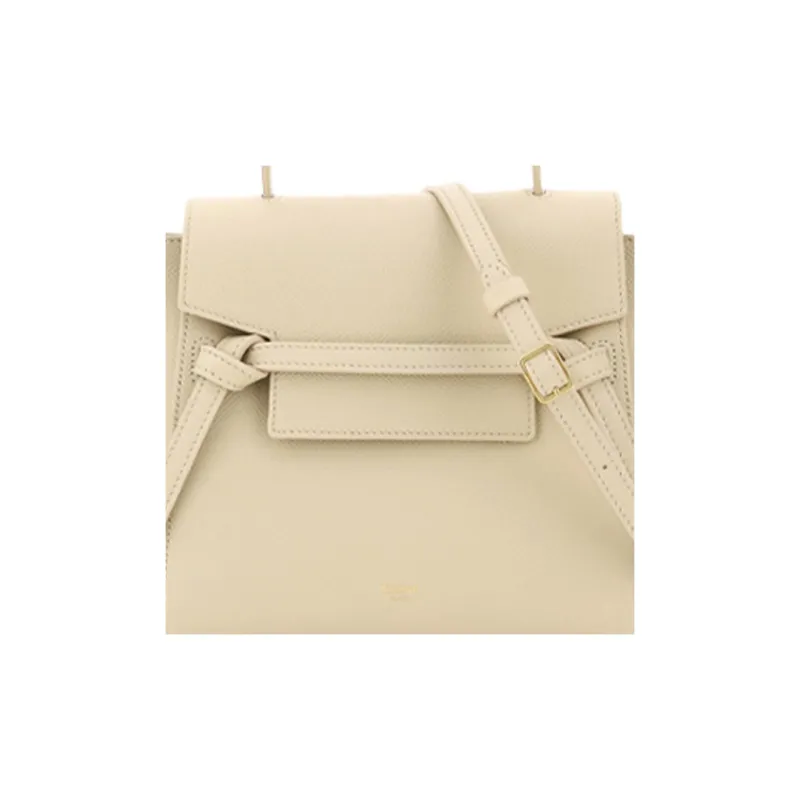 CELINE Grained Calfskin Catfish Bag Handbag Shoulder Bag Crossbody Bag Handbag Women's Ecru-3