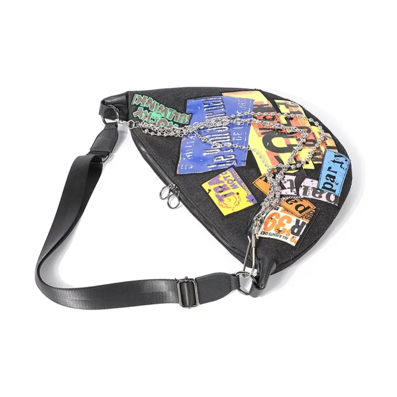 MASTER CANVAS Polyester Dumpling Bag Shoulder Bag Crossbody Bag Regular Unisex Black-1