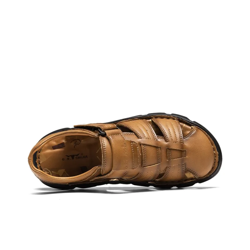 G.N.SHIJIA Beach Sandals Men Black/Light Brown-11