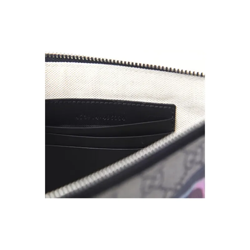 GUCCI Artificial Leather Clutch Men's Ebony & Black-5