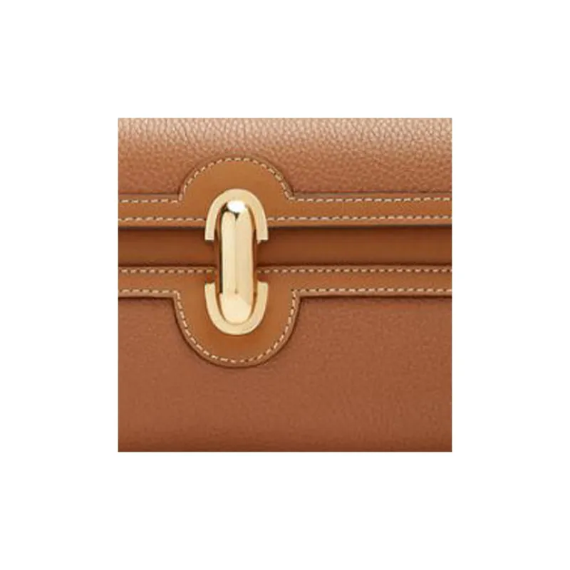SAVETTE Calfskin Clutch Handbag Regular Women's Brown-3
