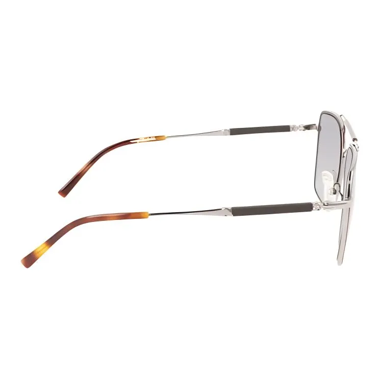 FERRAGAMO Titanium Aviator Sunglasses Men's Silver-2