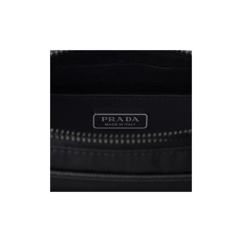PRADA Re NylonSaffiano Leather Crossbody Bag, Shoulder Bag Unisex Black-4