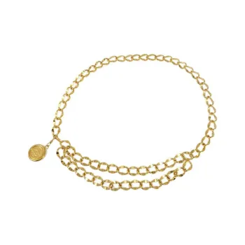 CHANEL 1980 1990s Cc Mark Coin Chain Belt