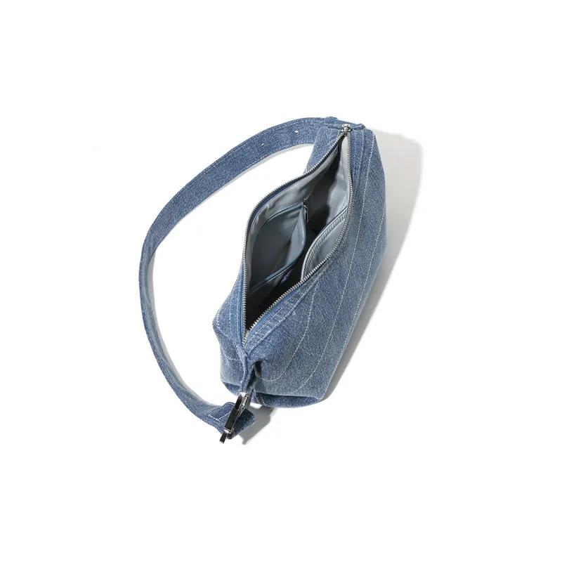 MASTER CANVAS Fabric Shoulder Bag Women's Blue/Black-5
