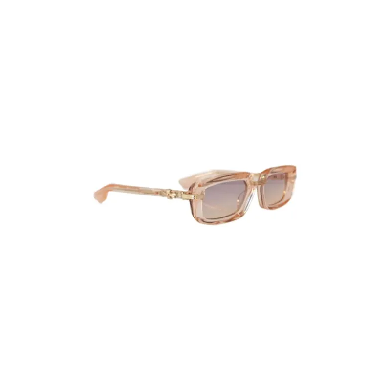 Chrome Hearts Acetate Irregular Shape Sunglasses Women's Brown-3