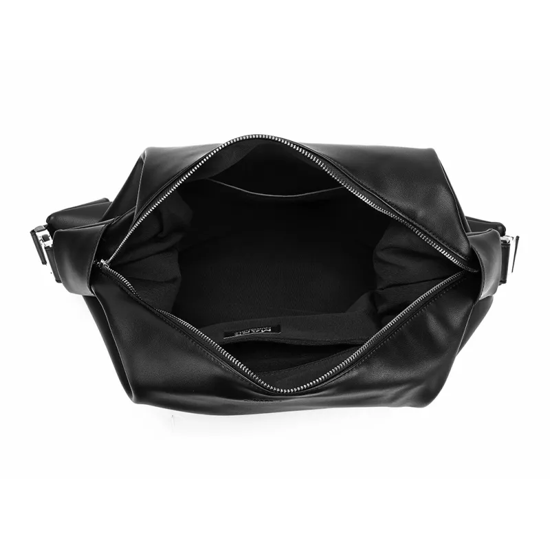 FAIRWHALE Synthetic Leather Dumpling Bag Crossbody Bag Regular Unisex Black-7