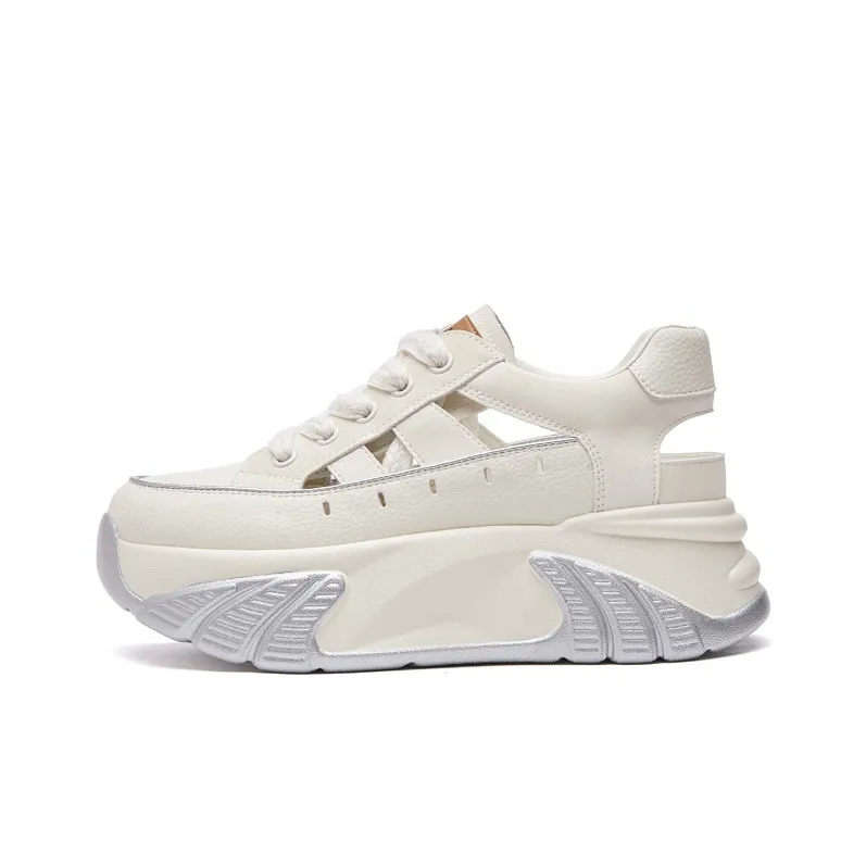 LINGPAO Breathable Low-Top Chunky Sneakers Women's-0