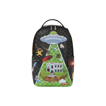 SPRAYGROUND Faux Leather Backpack Unisex Green & Black