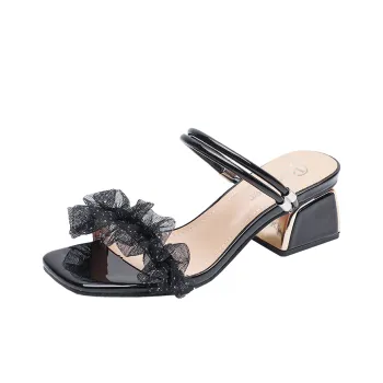 Pounise Strap Sandals Chunky Heel Women's
